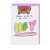 White notecard looks like lined paper, illustration of brown bear, text: just a note to say HEY