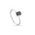 A stackable ring featuring a meteorite set in sterling silver