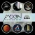A black box with NASA photos of the moon and lunar spacecraft