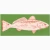 Fish shaped die cut letterpress flat card
