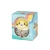 Keychain, orange cat in astronaut suit, plush toy. Photographed in box.