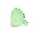 Keychain, green dinosaur plush toy. Photographed from the side.