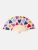 Summer Love Hand Fan with multicolored hearts with faces