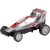 A silver remote-controlled car