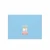 A closed light blue envelope displayed with it's sticker.