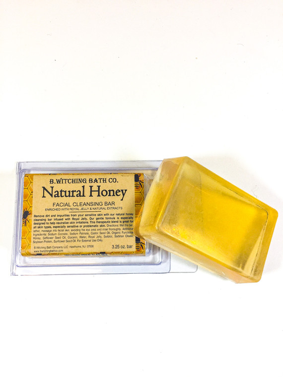 Natural Honey Facial Cleansing Bar is enriched with natural skin nourishing extracts, honey and royal jelly.