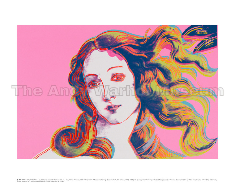 Warhol Details of Renaissance Paintings (Venus) Pink Poster