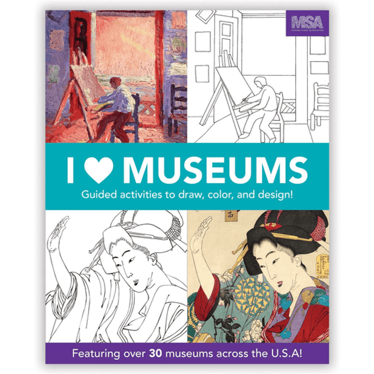 cover of activity book I Heart Museums