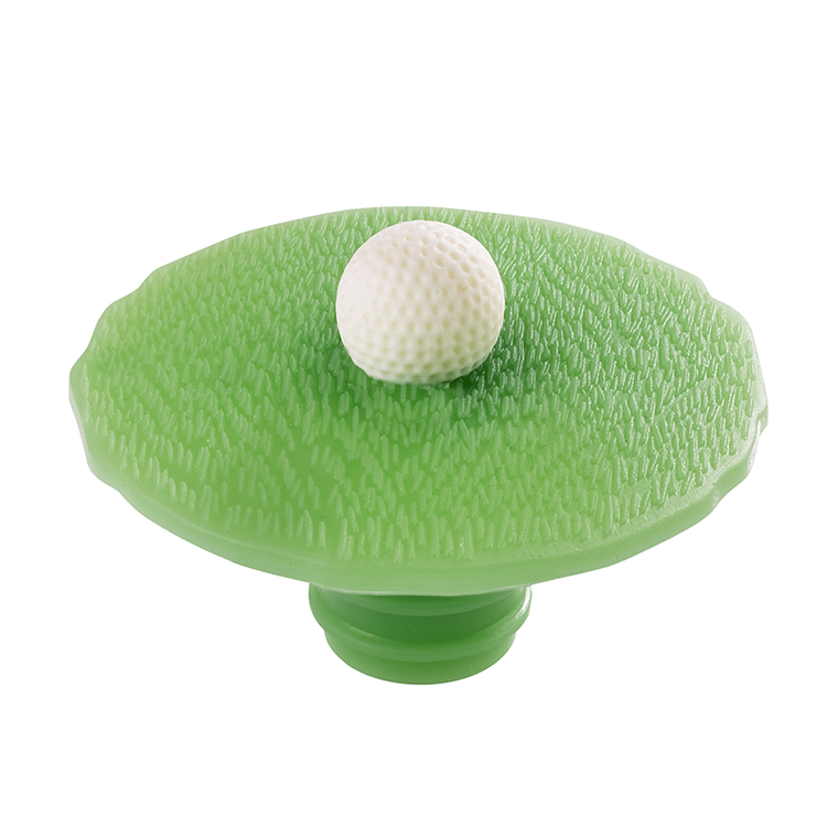 bottle stopper shaped like putting green and ball