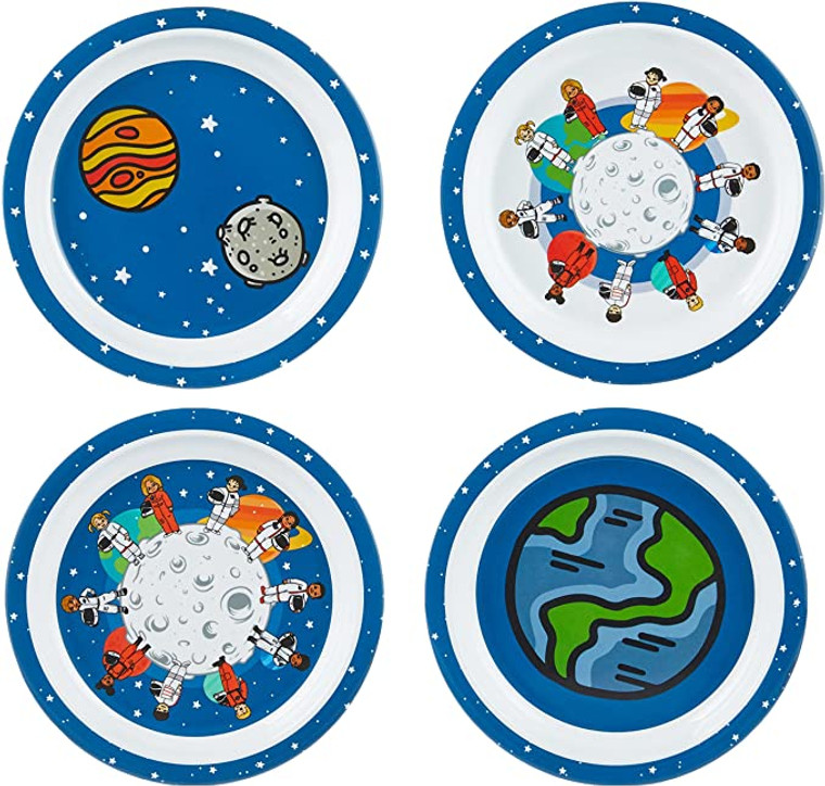 Plates 4 pc Astronaut