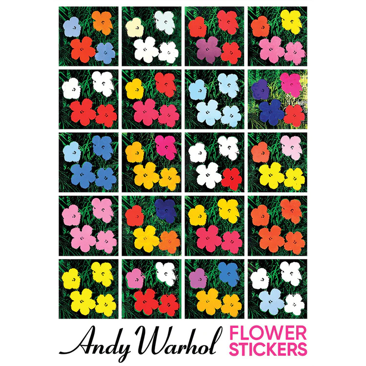 Warhol xl flowers sticker sheet