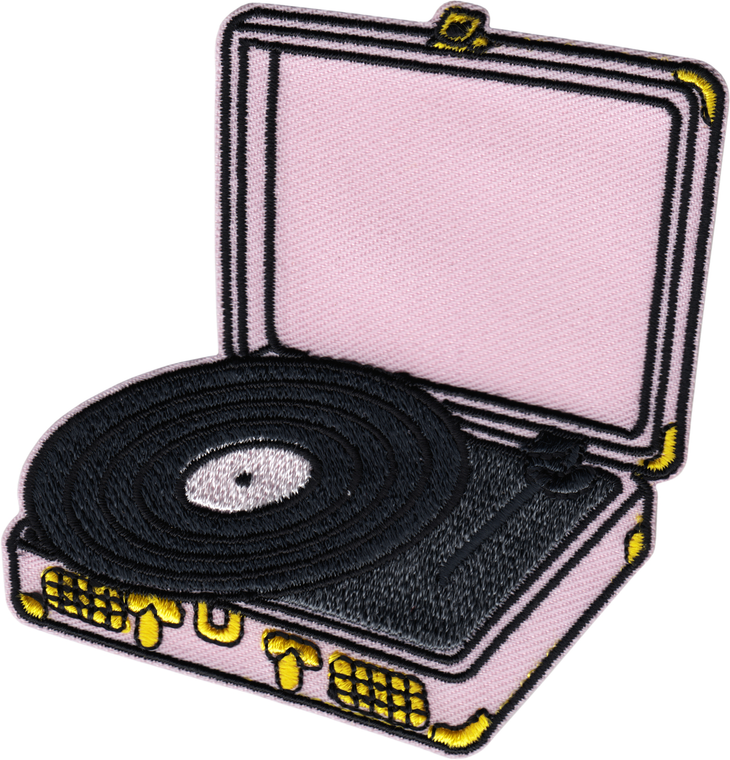 Pink briefcase style turntable patch.