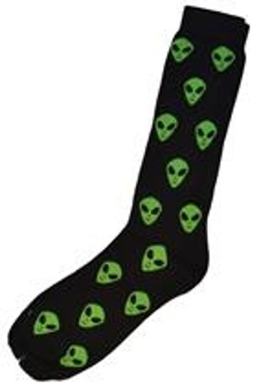 Black socks with Alien heads