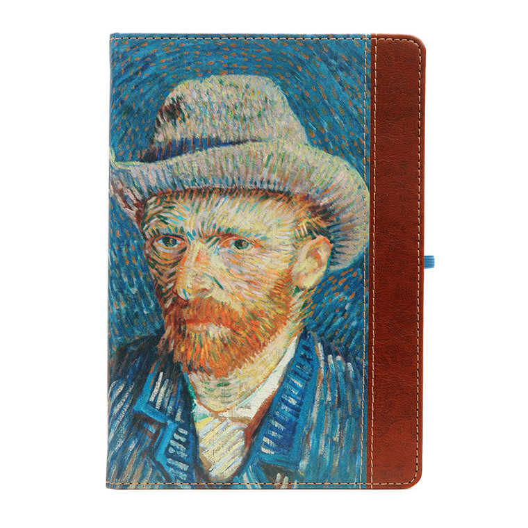 Front cover of journal featuring Van Gogh's Self-Portrait with Grey Felt Hat