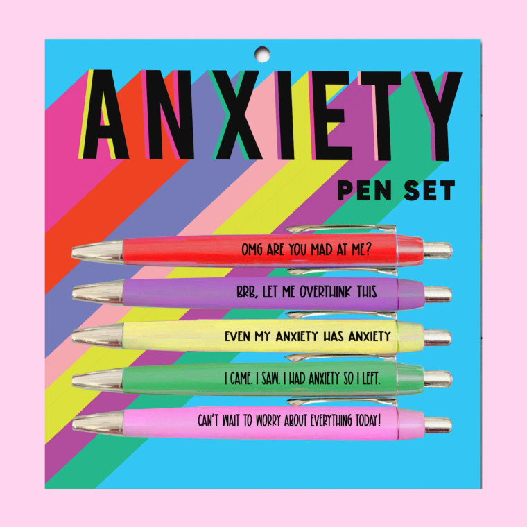 "anxiety" 5 pen set.