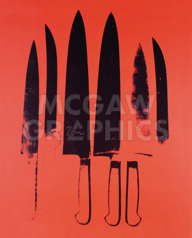 Warhol Knives Red Poster