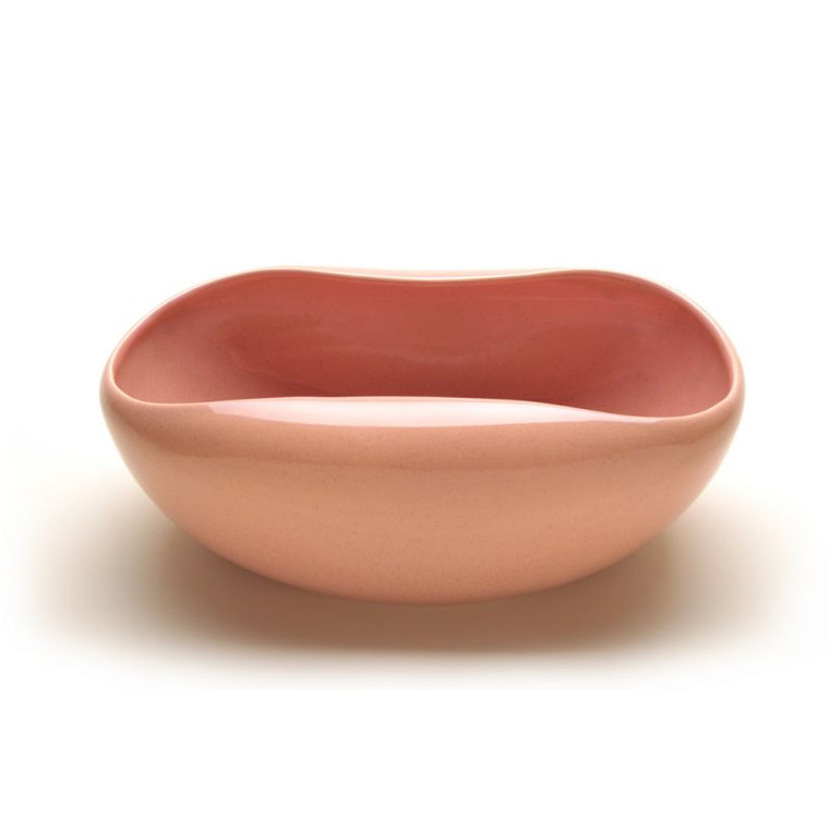 American Modern Fruit Bowl Medium in Coral | Bauer Pottery