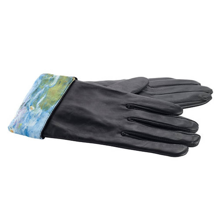 Water Lillies Leather Gloves