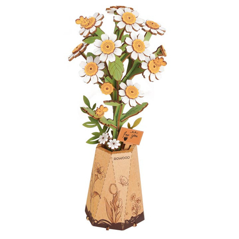 fully built kit with white chamomile flowers