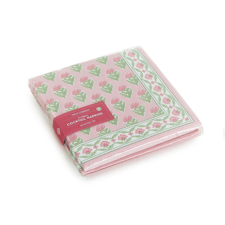 Floral cocktail napkins