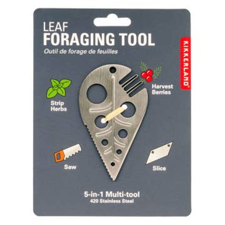Pocket-size foraging tool includes pruning saw, blade, berry harvester, and a range of herb strippers to fit different plant varieties.
