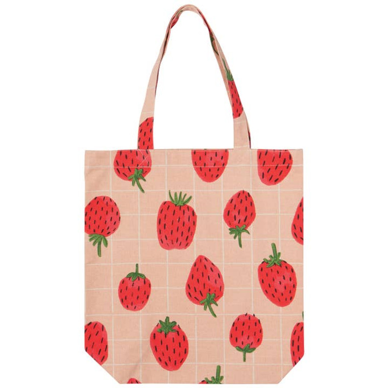 tote bag with strawberry decoration