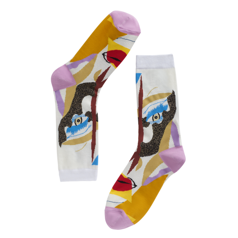 Mickalene Thomas socks unpackaged