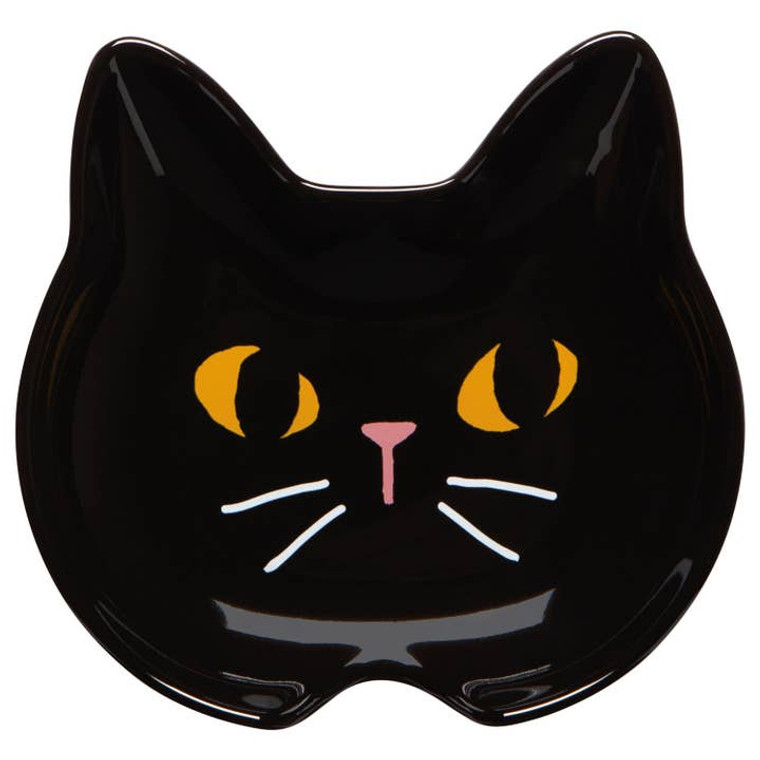 Black cat shaped spoon rest.
