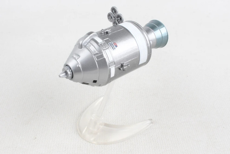 A replica of the NASA Apollo Command and Service Modules as seen in 3/4 view