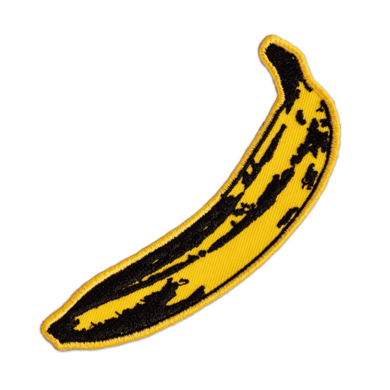 Yellow banana embroidered patch.
