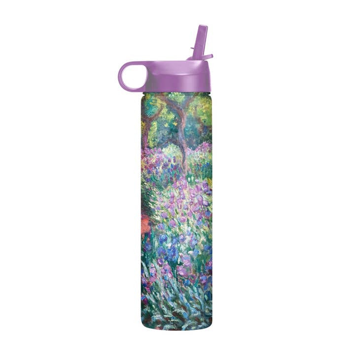 24 oz Water Bottle - Monet Artist's Garden At Giverny