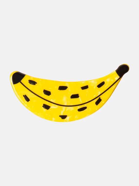 Banana Hair Clip with black markings