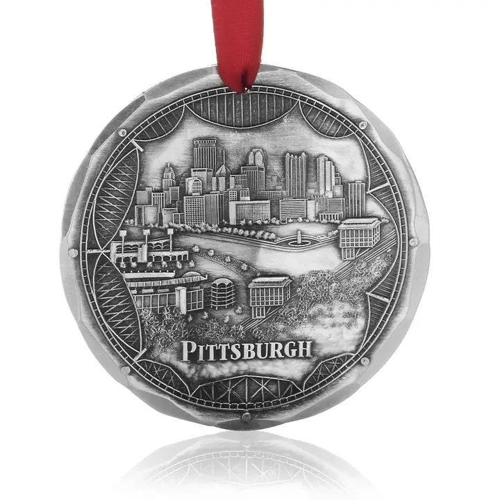 Wendell August Pittsburgh Bridges Skyline Ornament