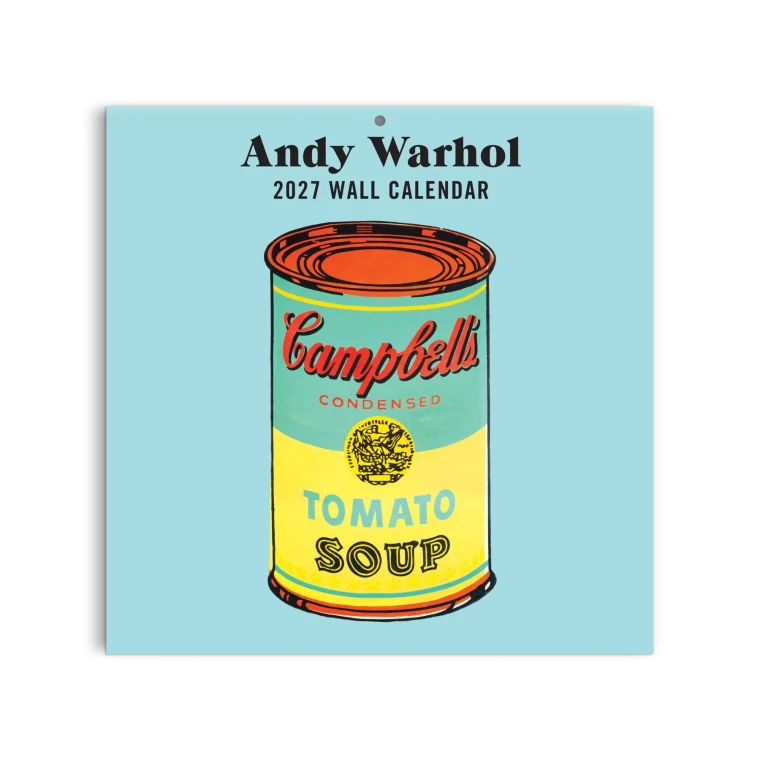 Andy Warhol 2027 Wall Calendar Cover picturing a Soup Can