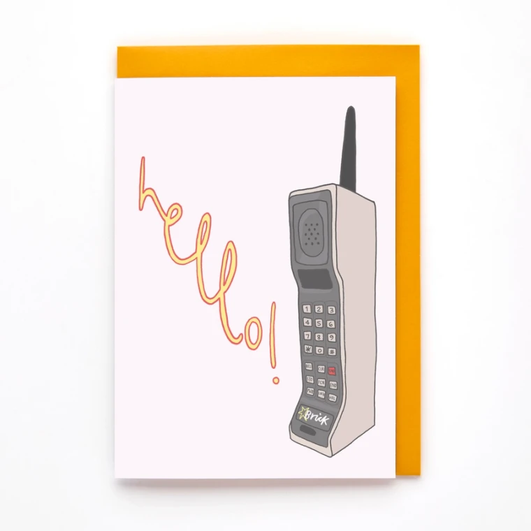 Hello! Retro Phone Greeting Card