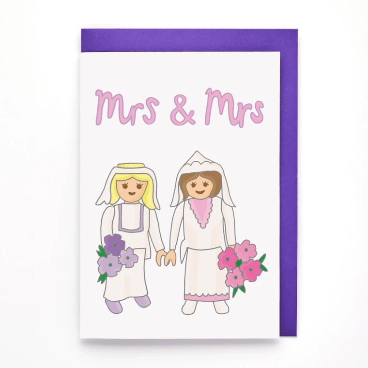Mrs and Mrs Greeting Card