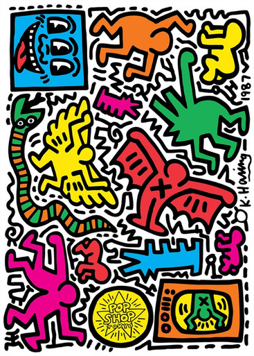 Keith Haring Pop Shop Tokyo Sticker Sheet