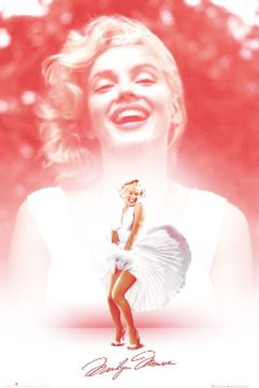 Marilyn Monroe - Pink Dress Smile Poster - 24 x 36