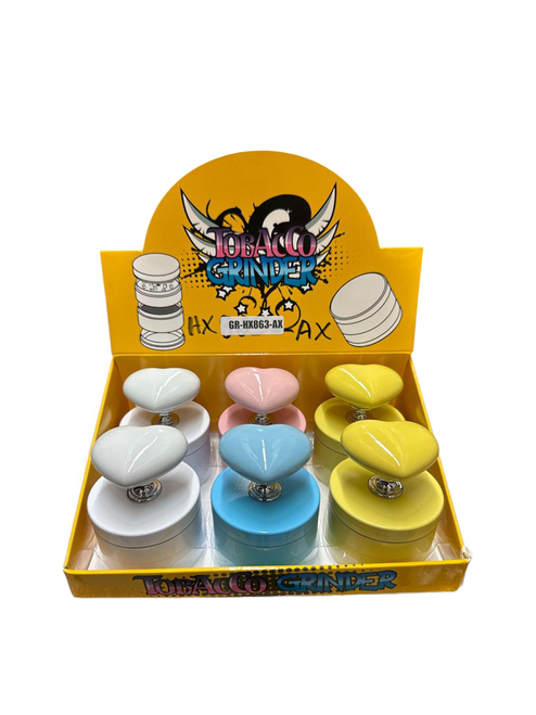 Grinder 4 Parts 63x81mm, Heart - 6/Bx