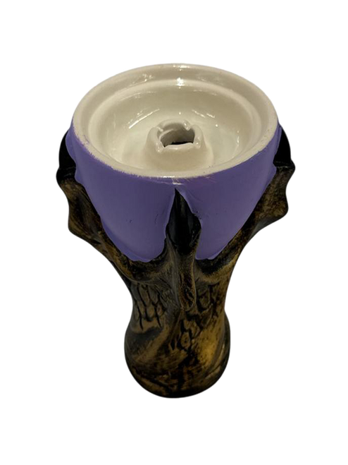 Clay Hookah Bowl, Mix Colors - Eagle Claw