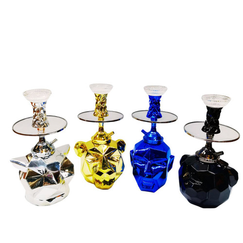 Aluminum Glass Hookah -Faces