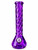 16" Water Pipe, Twisted Beaker, Mix Bright Colors Glass