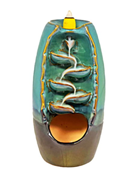 Blue Ceramic Back Flow Incense Burner