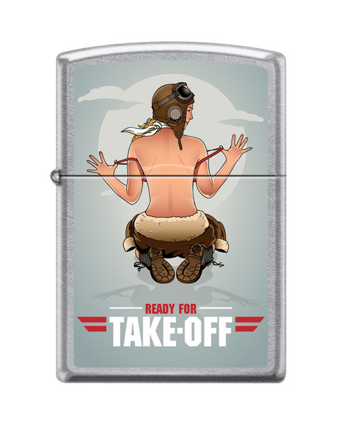 Zippo Lighter, 207 Regular Street Chrome, Take Off Design