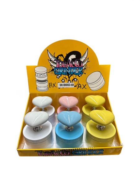 Grinder 4 Parts 63x81mm, Heart - 6/Bx