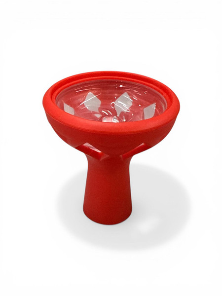 Silicone Hookah Bowl With Glass Screen, Mix Colors