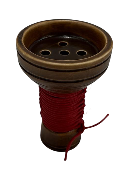 Clay Hookah Bowl, Rope Around Stem