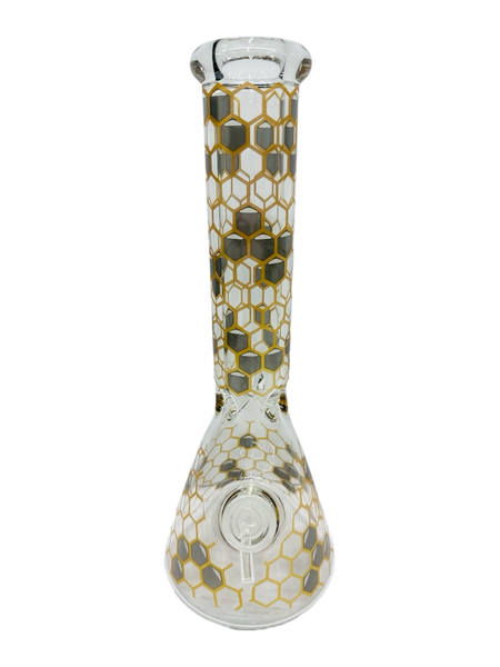 14" Water Pipe Beaker Ice Catcher - Beehive