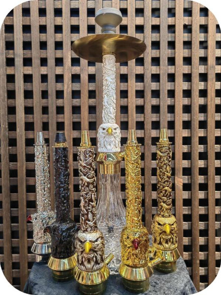 26" Aluminum Resin Hookah - Lion Stem