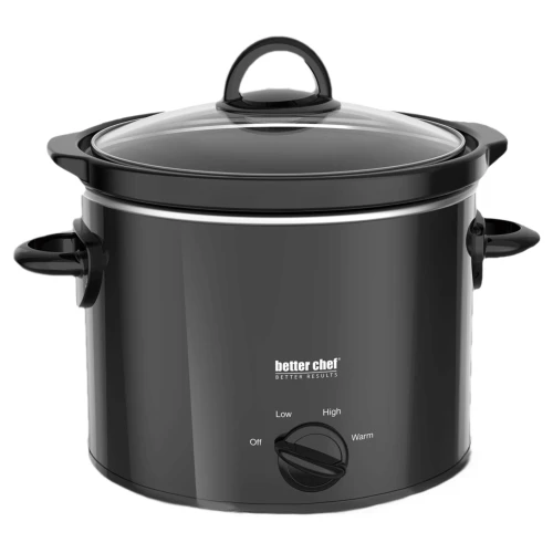 3-Quart Round Slow Cooker with Removable Stoneware Crock